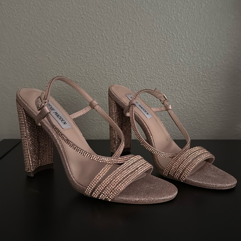 Steve Madden Rose Gold Block Heels